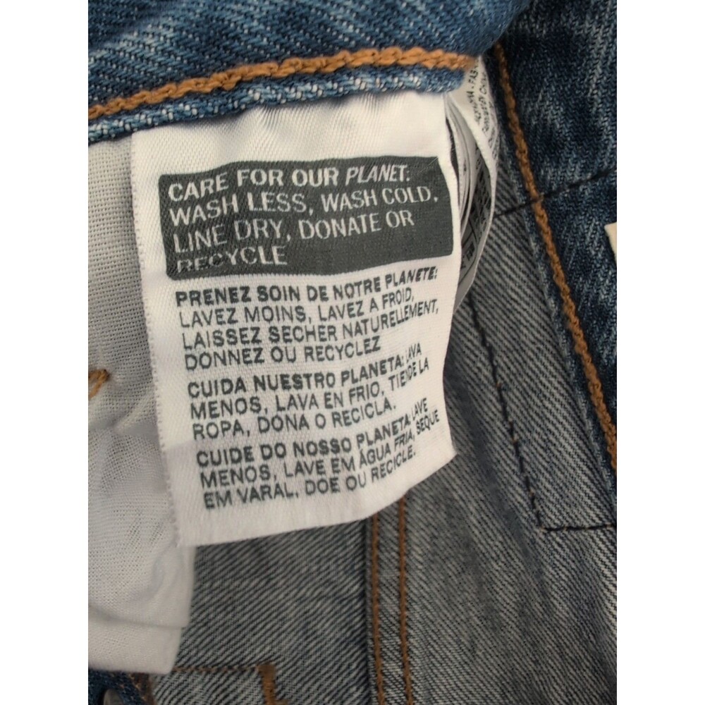 Levi’s 501 Original Crop Distressed Button Fly Jeans - Size 23x26 - Picture 4 of 11